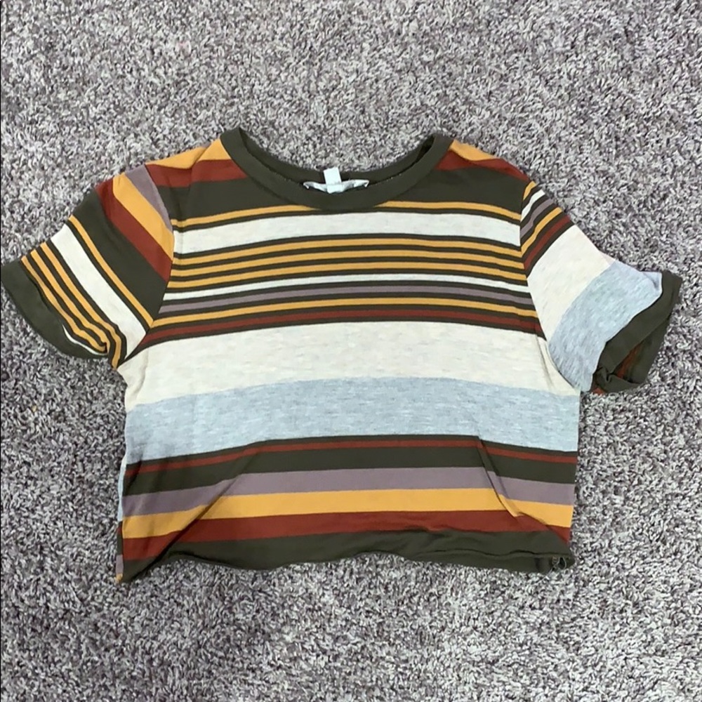 Stripped cropped tee